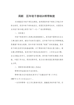 高新园区年轻干部培训帮带制度.docx