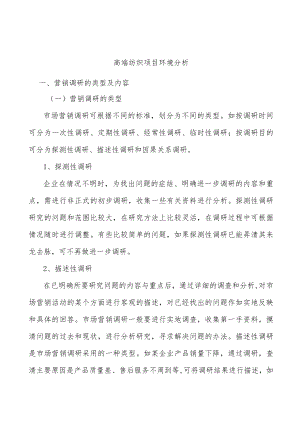 高端纺织项目环境分析.docx