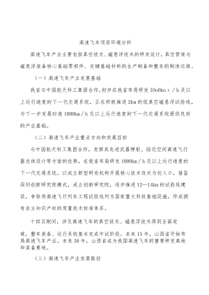 高速飞车项目环境分析.docx