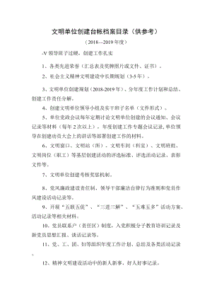 文明单位创建台帐档案目录（2018-2019年度）.docx