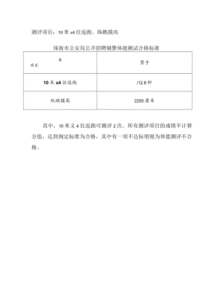 测评项目：10米x4往返跑、纵跳摸高、平板支撑、中长跑.docx