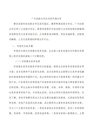 广东创新合作区项目环境分析.docx