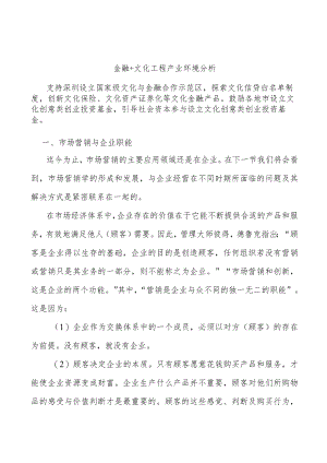 金融+文化工程产业环境分析.docx