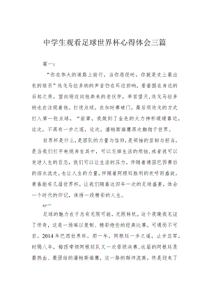 中学生观看足球世界杯心得体会三篇.docx