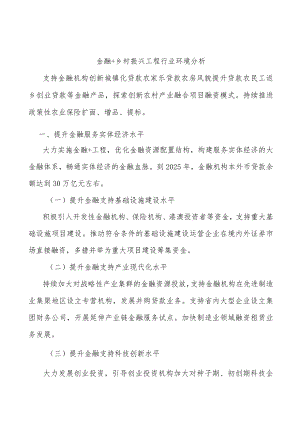 金融+乡村振兴工程行业环境分析.docx
