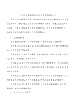 广东工业互联网体系打造工程项目环境分析.docx