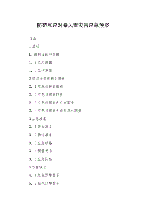 防范和应对暴风雪灾害应急预案.docx