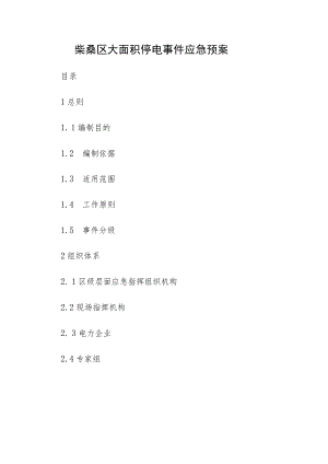 柴桑区大面积停电事件应急预案.docx