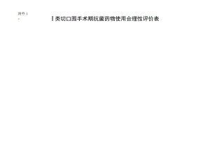 Ⅰ类切口围手术期抗菌药物使用合理性评价表.docx