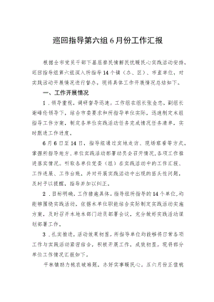 2022年巡回指导第六组6月份工作汇报.docx