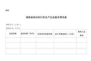 湖南省电动自行车生产企业基本情况表.docx