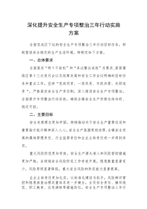 深化提升安全生产专项整治三年行动实施方案.docx