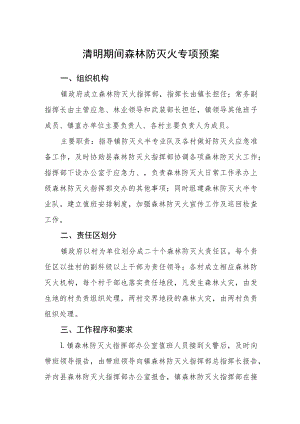 清明期间森林防灭火专项预案.docx
