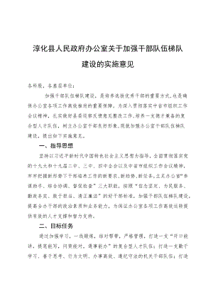 淳化县人民政府办公室关于加强干部队伍梯队建设的实施意见.docx