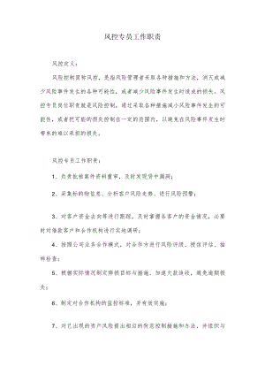 风控专员工作职责.docx