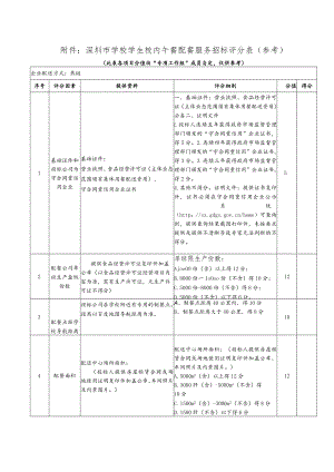 附件深圳市学校学生校内午餐配餐服务招标评分表(参考).docx