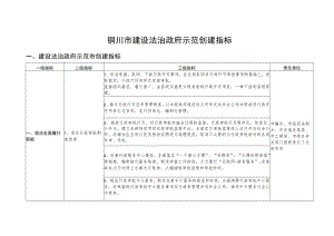 铜川市建设法治政府示范创建指标.docx