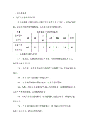 高压绝缘棒的使用说明.docx