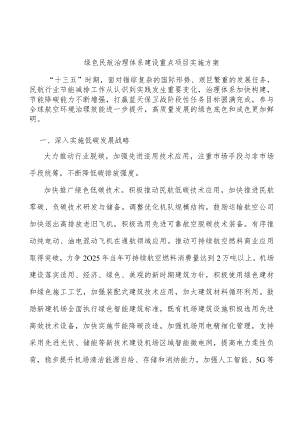 绿色民航治理体系建设重点项目实施方案.docx
