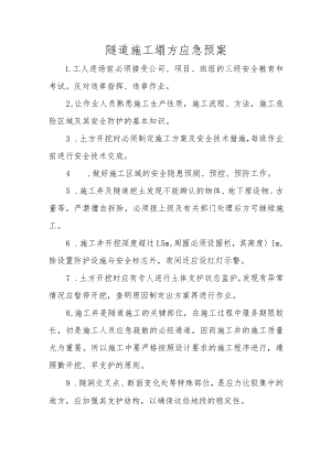 隧道施工塌方应急预案.docx