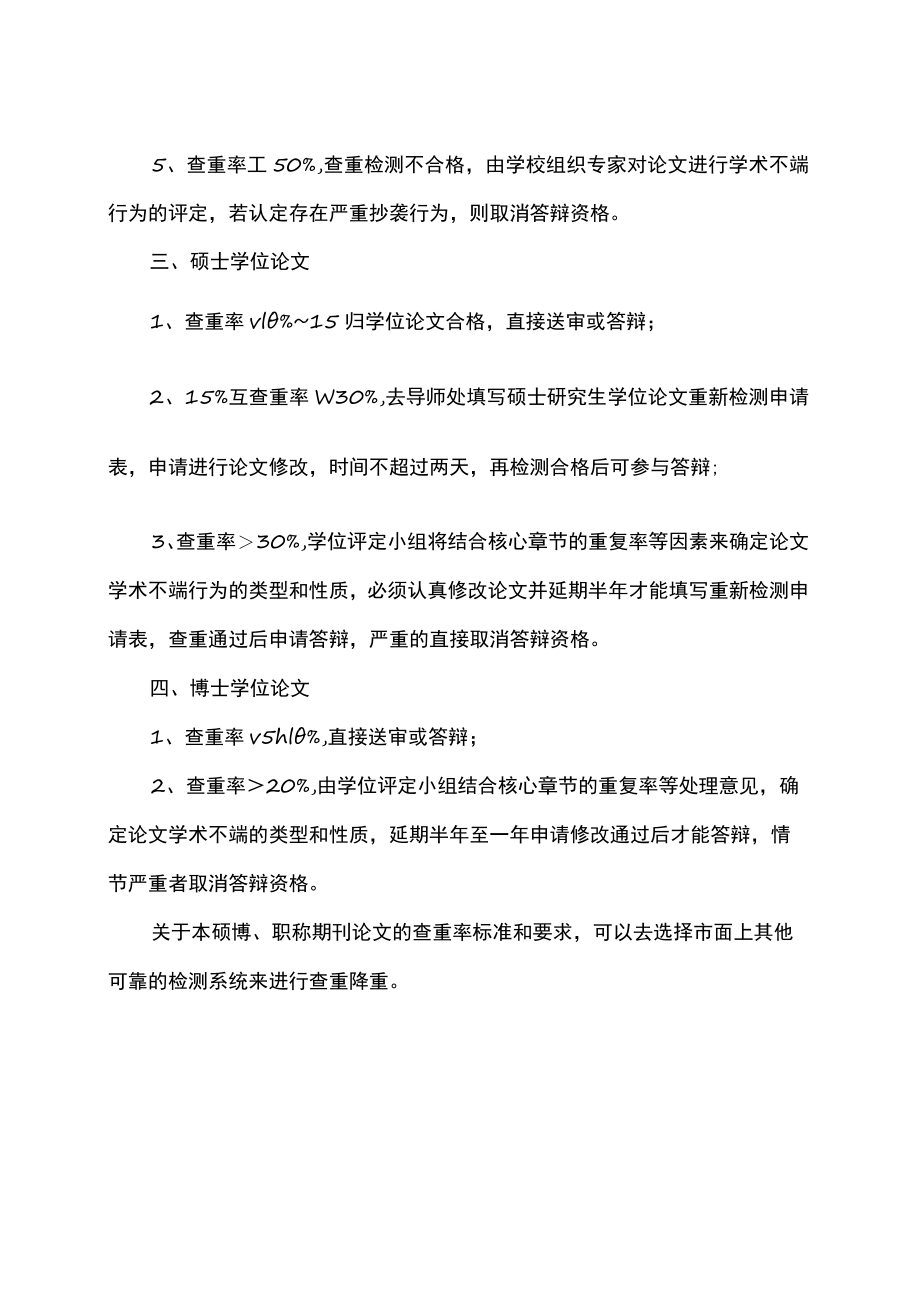 论文查重率标准(2022年).docx_第2页