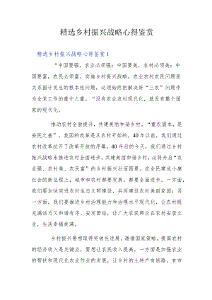 精选乡村振兴战略心得鉴赏.docx