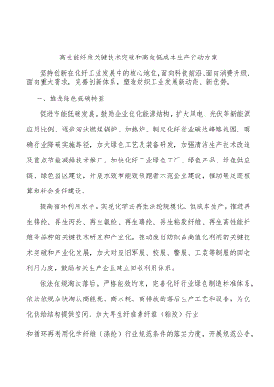 高性能纤维关键技术突破和高效低成本生产行动方案.docx