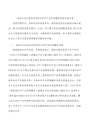 落实知识价值信用贷款及知识产权质押融资贷款实施方案.docx