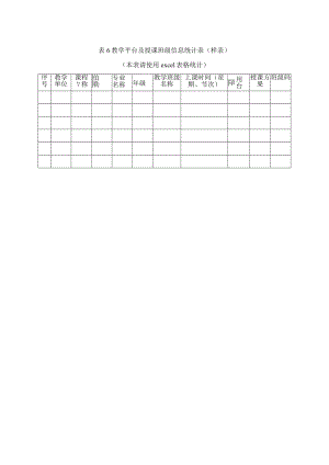 表6 教学平台及授课班级信息统计表（样表）.docx