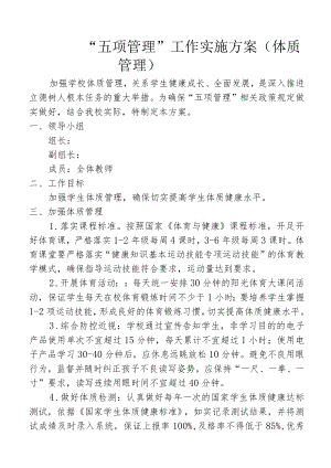 加强体质管理方案.docx