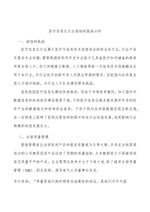 医疗信息化行业面临的挑战分析.docx