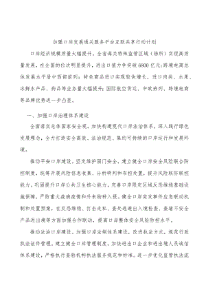 加强口岸发展通关服务平台互联共享行动计划.docx