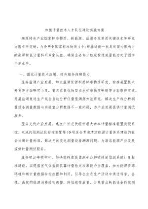 加强计量技术人才队伍建设实施方案.docx
