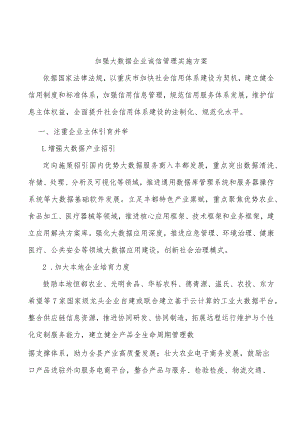 加强大数据企业诚信管理实施方案.docx