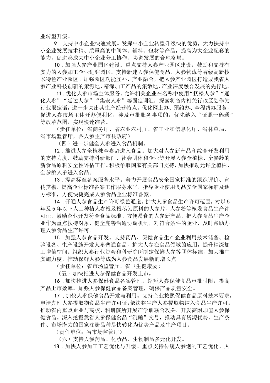 吉林省人民政府办公厅__关于加快推进全省人参产业高质量发展的实施意见.docx_第3页