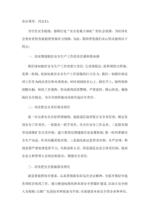 在全市安全生产工作会议上的表态发言.docx