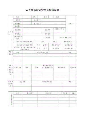 大学涉密研究生资格审定资料集.docx