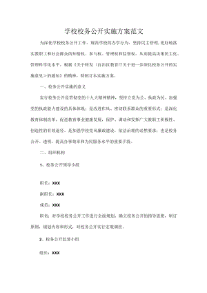 学校校务公开实施方案范文.docx