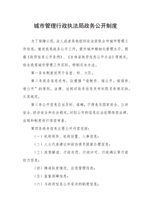 城市管理行政执法局政务公开制度.docx