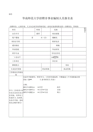 大学招聘非事业编制人员报名表.docx