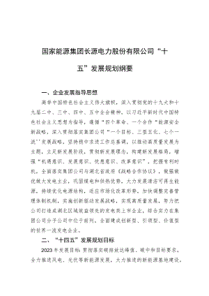 国家能源集团长源电力股份有限公司十四五发展规划纲要.docx