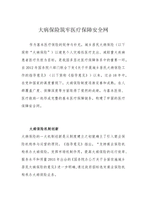 大病保险筑牢医疗保障安全网.docx