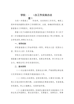 大学学院督查督办工作实施办法.docx