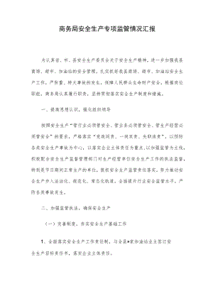 商务局安全生产专项监管情况汇报.docx