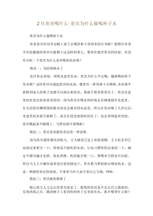 2月贵宾喝什么-贵宾为什么偷喝杯子水.docx