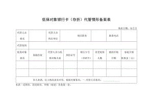 低保对象银行卡（存折）代管情形备案表.docx