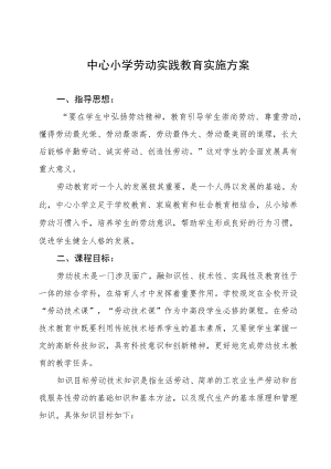 中心小学劳动实践教育实施方案.docx