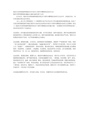临沂市自然资源和规划局召开党员干部作风整顿活动动员大会.docx