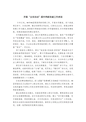 两新党建工作经验交流材料.docx