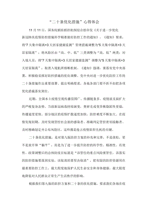 “二十条优化措施”心得体会二.docx